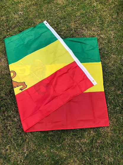 SKY FLAG Ethiopia flag 90x150cm high quality polyester hanging Judah Lion Ethiopian Lion of Judah Flag for home decoration - EthGebya