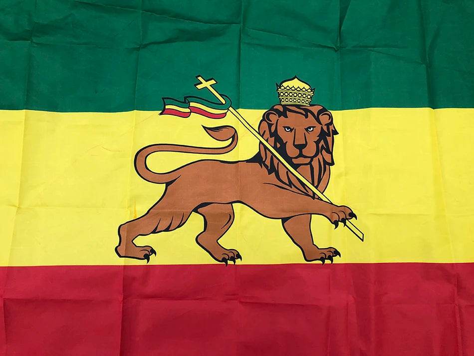 SKY FLAG Ethiopia flag 90x150cm high quality polyester hanging Judah Lion Ethiopian Lion of Judah Flag for home decoration - EthGebya