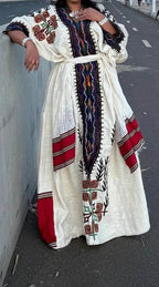 Traditional Ethiopian Habesha Dress – Handwoven Cultural Kemis from Gondar | Modern Ethiopian Clothing for Women - EthGebya
