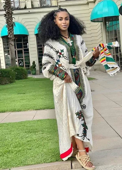 Traditional Gondar Habesha Dress - Ethiopian traditional dress - EthGebya