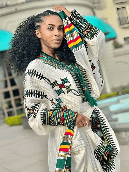 Traditional Gondar Habesha Dress - Ethiopian traditional dress - EthGebya