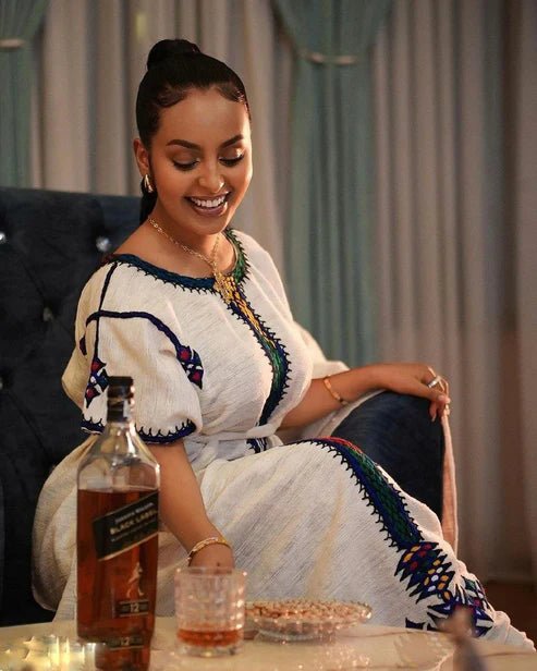 Traditional Gondar Habesha Dress | Simple Ethiopian Cultural Wear - EthGebya
