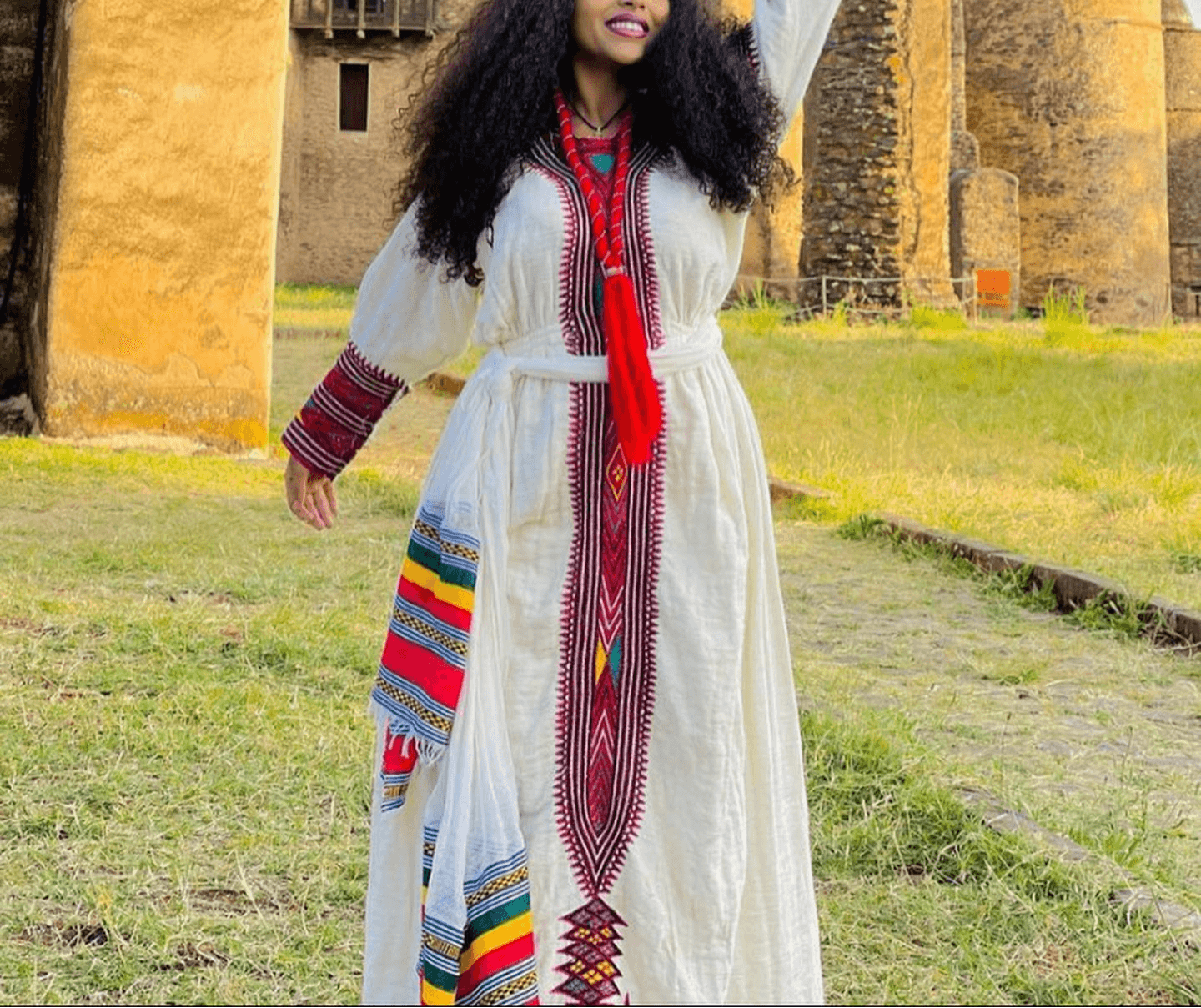 Unique Ethiopian cultural dress Gondar Habesha Kemis - የጎንደር ፈትል ቀሚስ - EthGebya