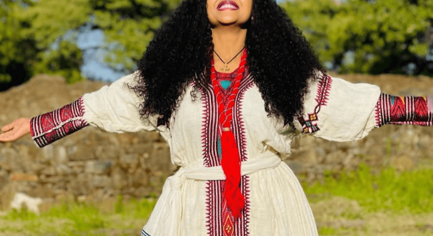 Unique Ethiopian cultural dress Gondar Habesha Kemis - የጎንደር ፈትል ቀሚስ - EthGebya