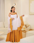 Yellow & Gold Zuria Habesha Kemis | Elegant Ethiopian Dress - EthGebya