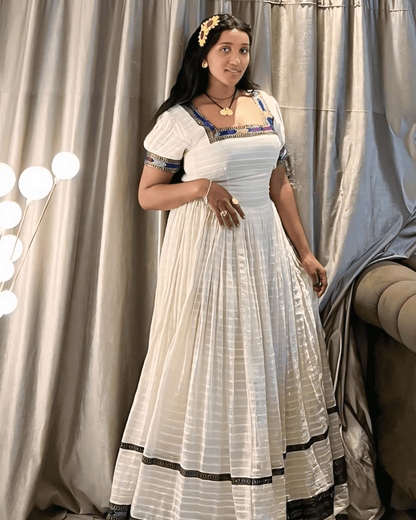 Zuria Menen Kemis Tilf Habesha Dress - EthGebya