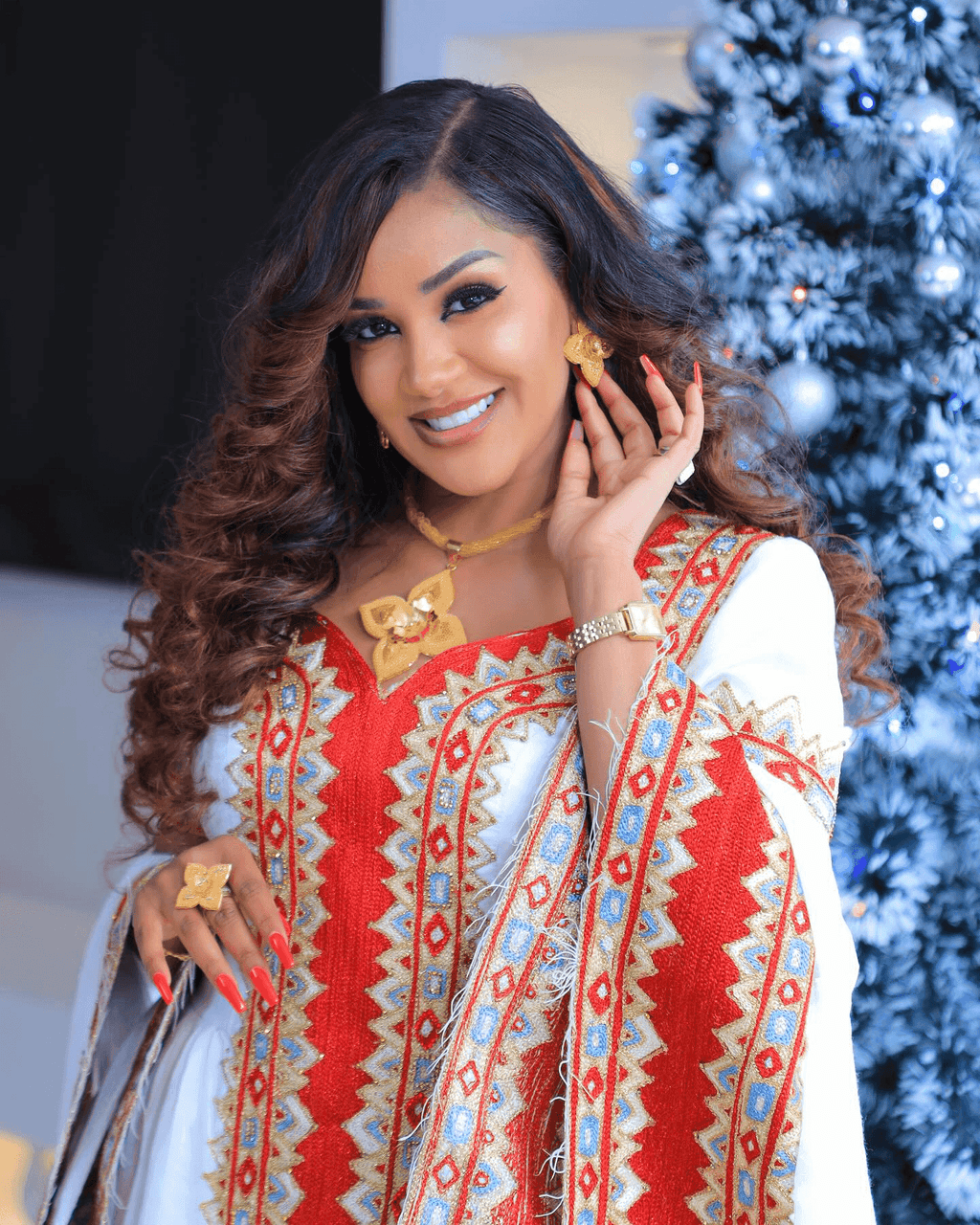 Zuria Menen Kemis Tilf Habesha Dress - EthGebya