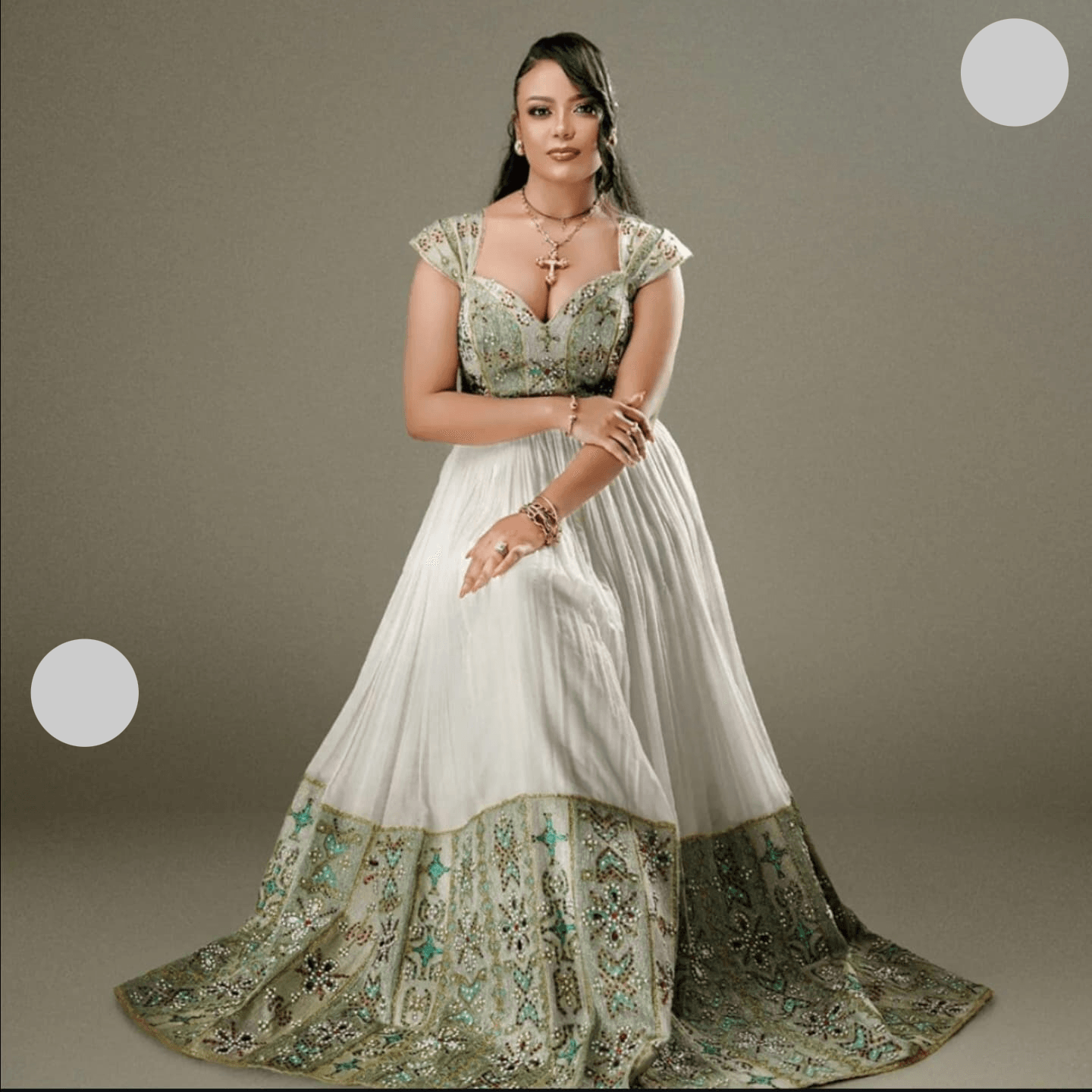 Zuria Menen Kemis Tilf Habesha Dress - EthGebya