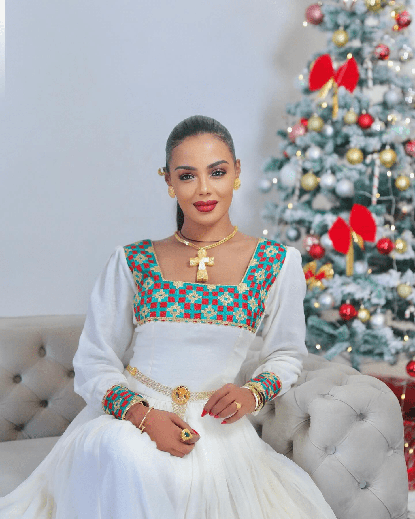Zuria Menen Kemis Tilf Habesha Dress - EthGebya