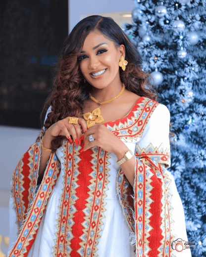 Zuria Menen Kemis Tilf Habesha Dress - EthGebya